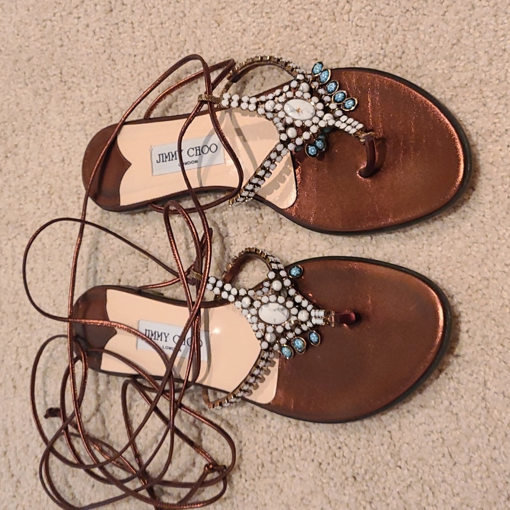 Jimmy Choo Lace-Up Sandals size 8.5
